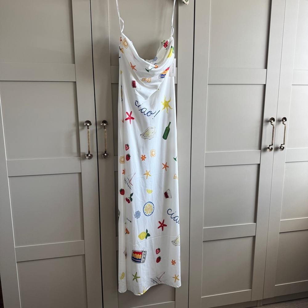 For Love & Lemons 🦪 Carla Strapless Maxi Dress Anthropologie🍷 Italian Summer 🍋